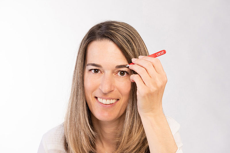 Canal Pinzetten Haarpinzette schräg rostfrei - Satin (ohne Beschichtung)