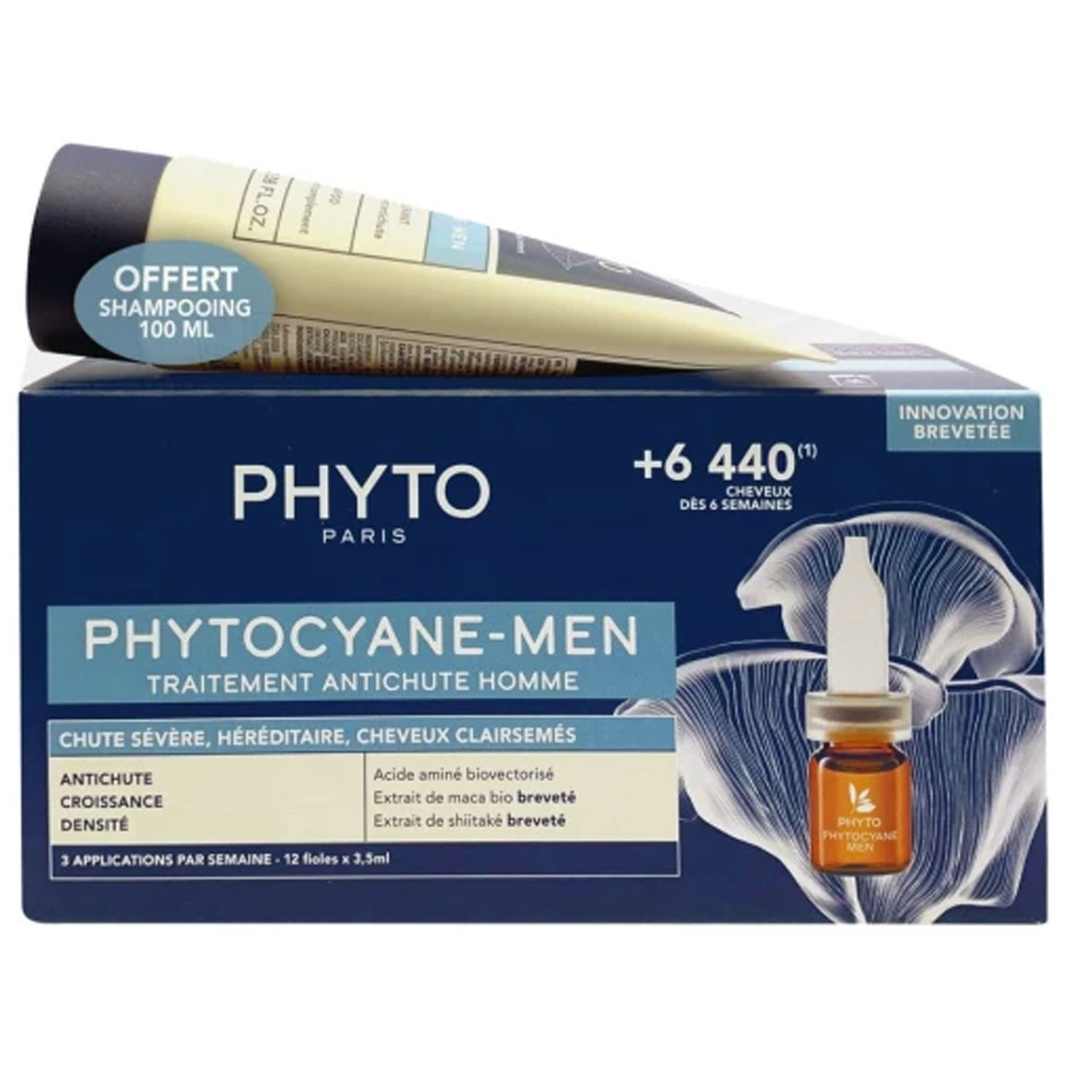 Phyto Phytocyane Men Traitment Hair Loss & Shampoo
