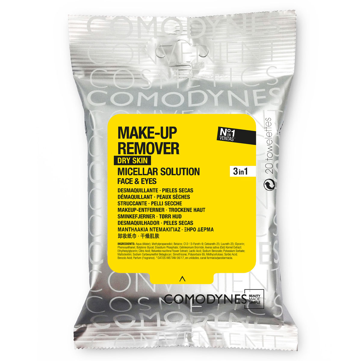 Comodynes Make-up Remover Micellar Dry Skin 20 Stk.