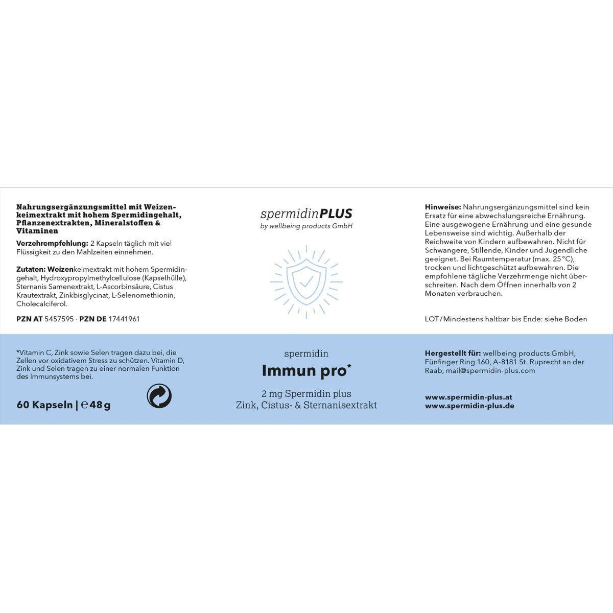 spermidinPLUS Spermidin Kapseln Immun pro