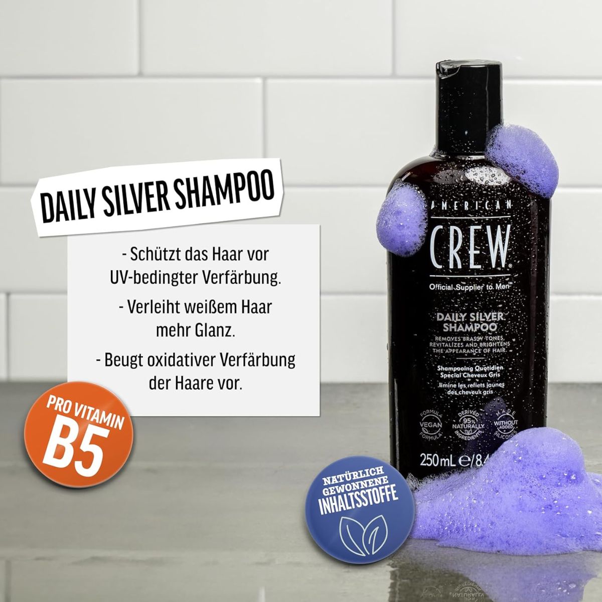 American Crew Hair Care & Body Daily Silver Shampoo