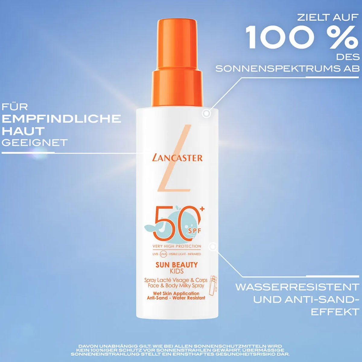 Lancaster Sun Beauty Kids Face & Body Milky Spray SPF50+