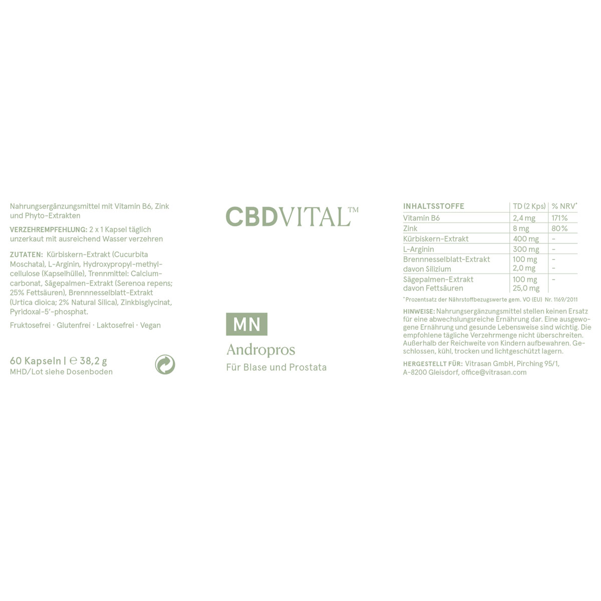 CBD Vital CBD Kapseln Andropros 60 Stk.