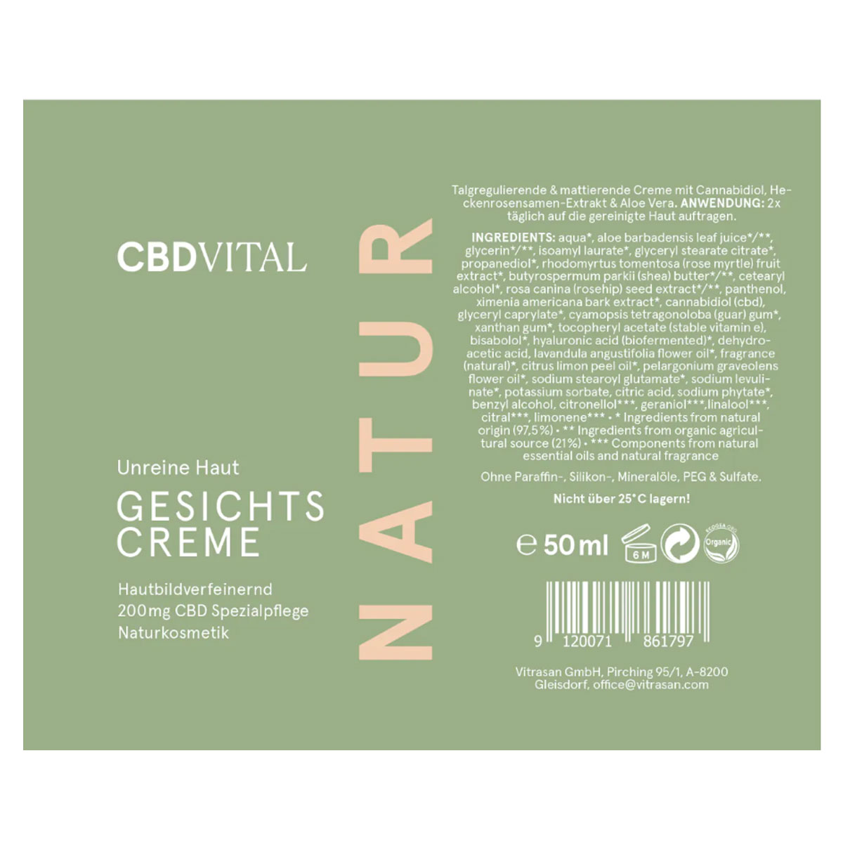 CBD Vital CBD Bio Kosmetik Unreine Haut