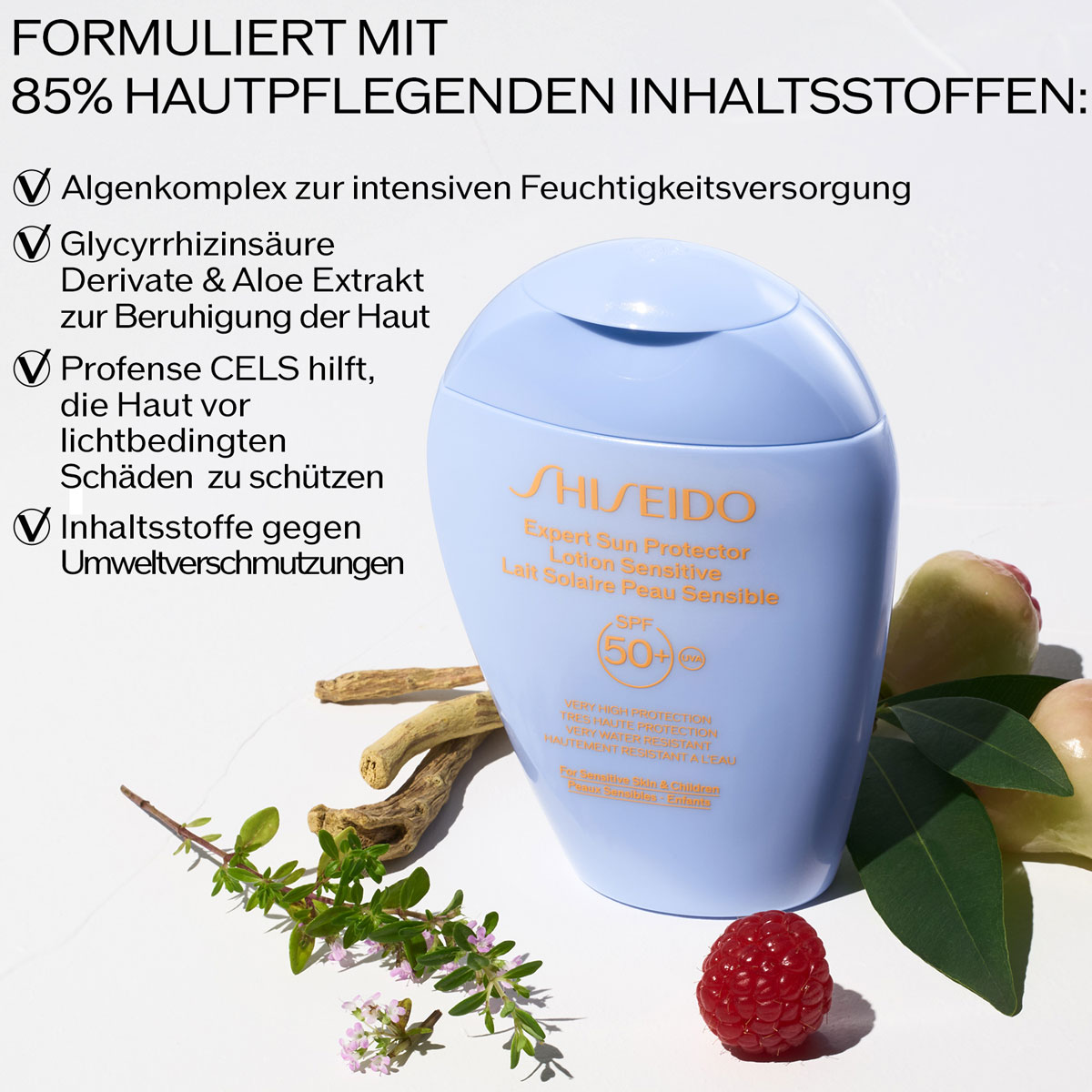 Shiseido Sun Care Expert Sun Protector Lotion Sensitive SPF50+