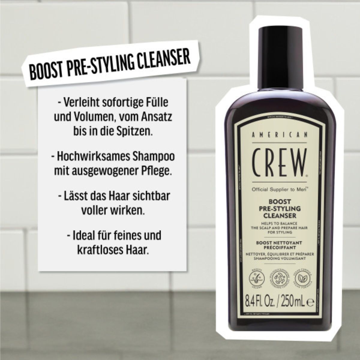 American Crew Hair Care & Body Boost Pre-Styling Shampoo