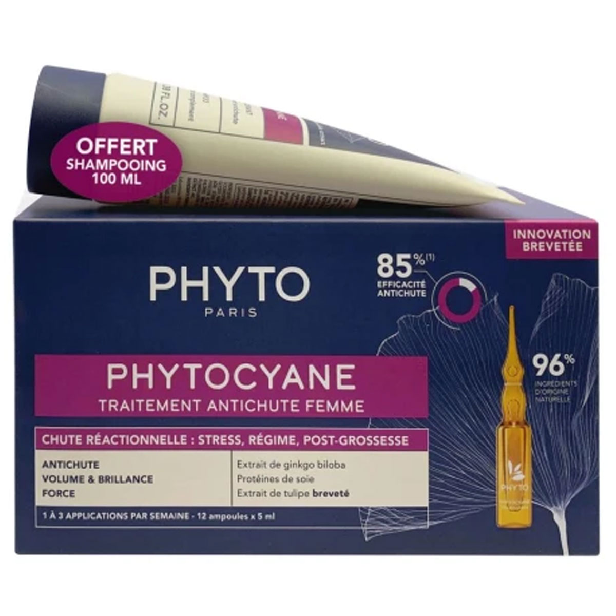 Phyto Phytocyane Traitment Reactional Hair Loss & Shampoo