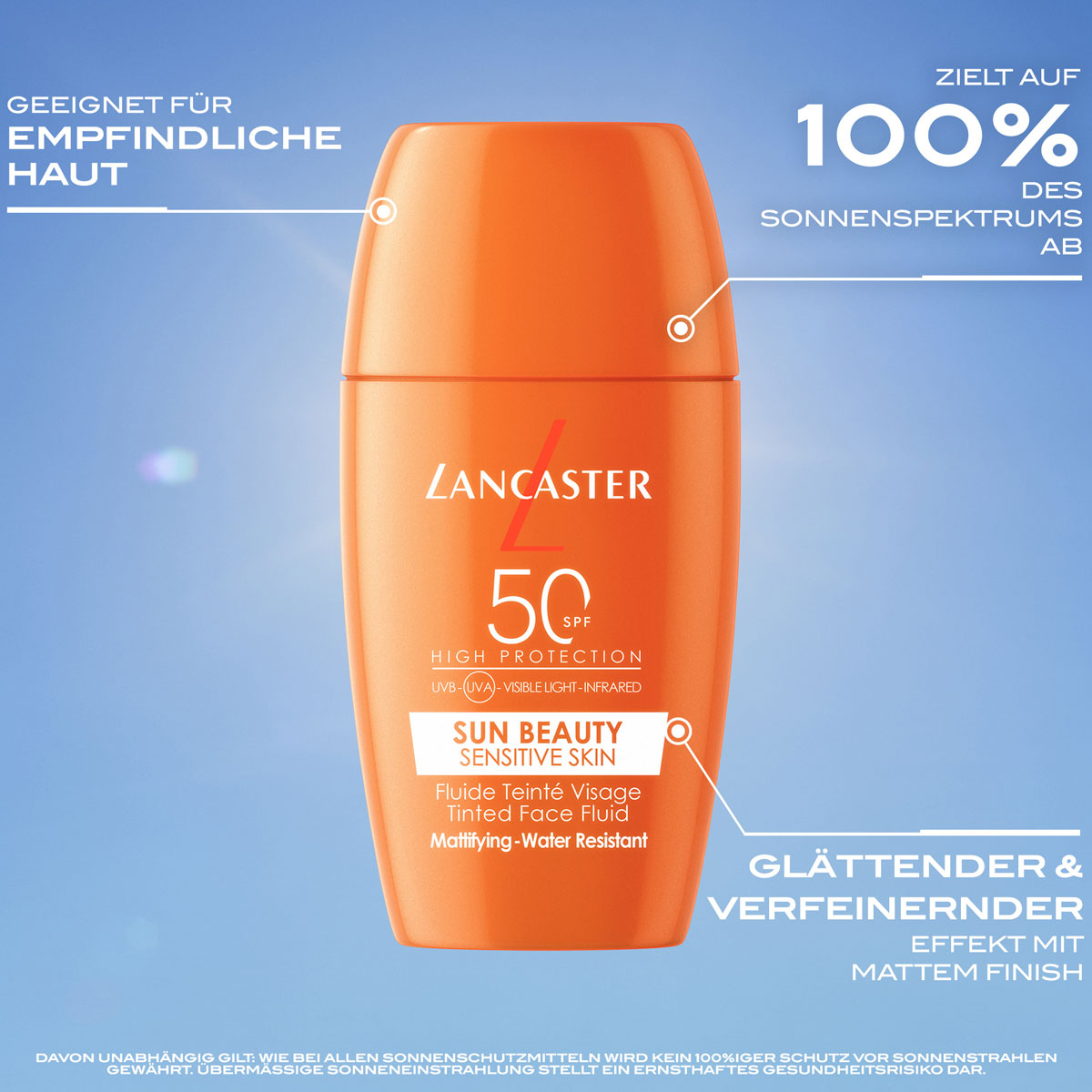Lancaster Sun Sensitive Tinted Mattifying Fluid SPF50