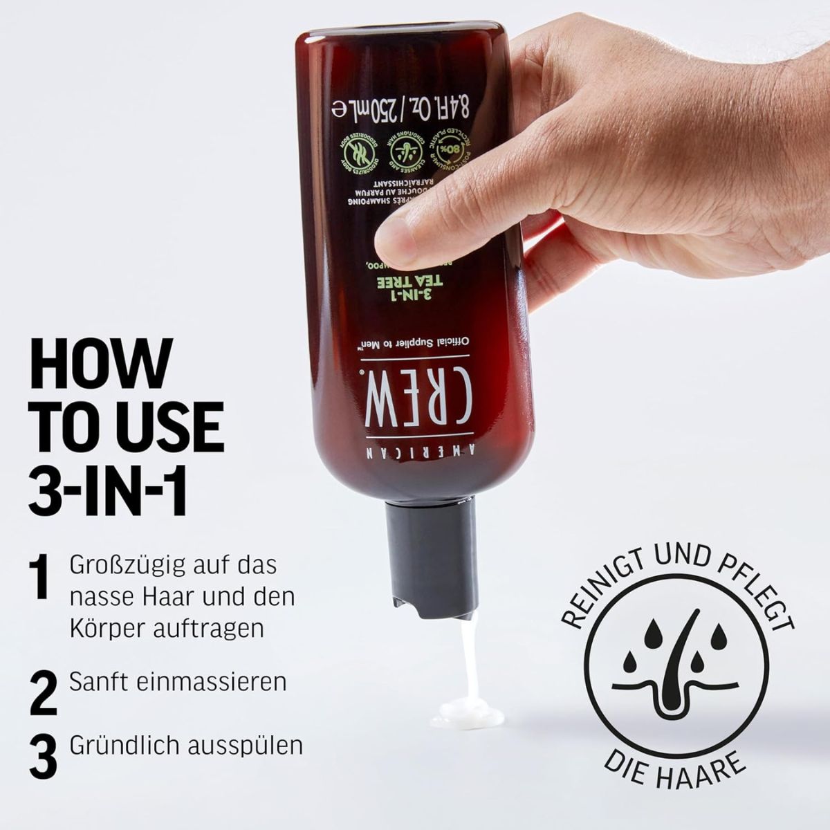 American Crew Hair Care & Body 3-in-1 Tea Tree