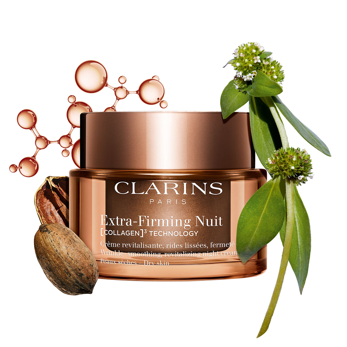 Clarins Extra-Firming Nuit Collagen Technology Night Cream - Dry Skin refillable