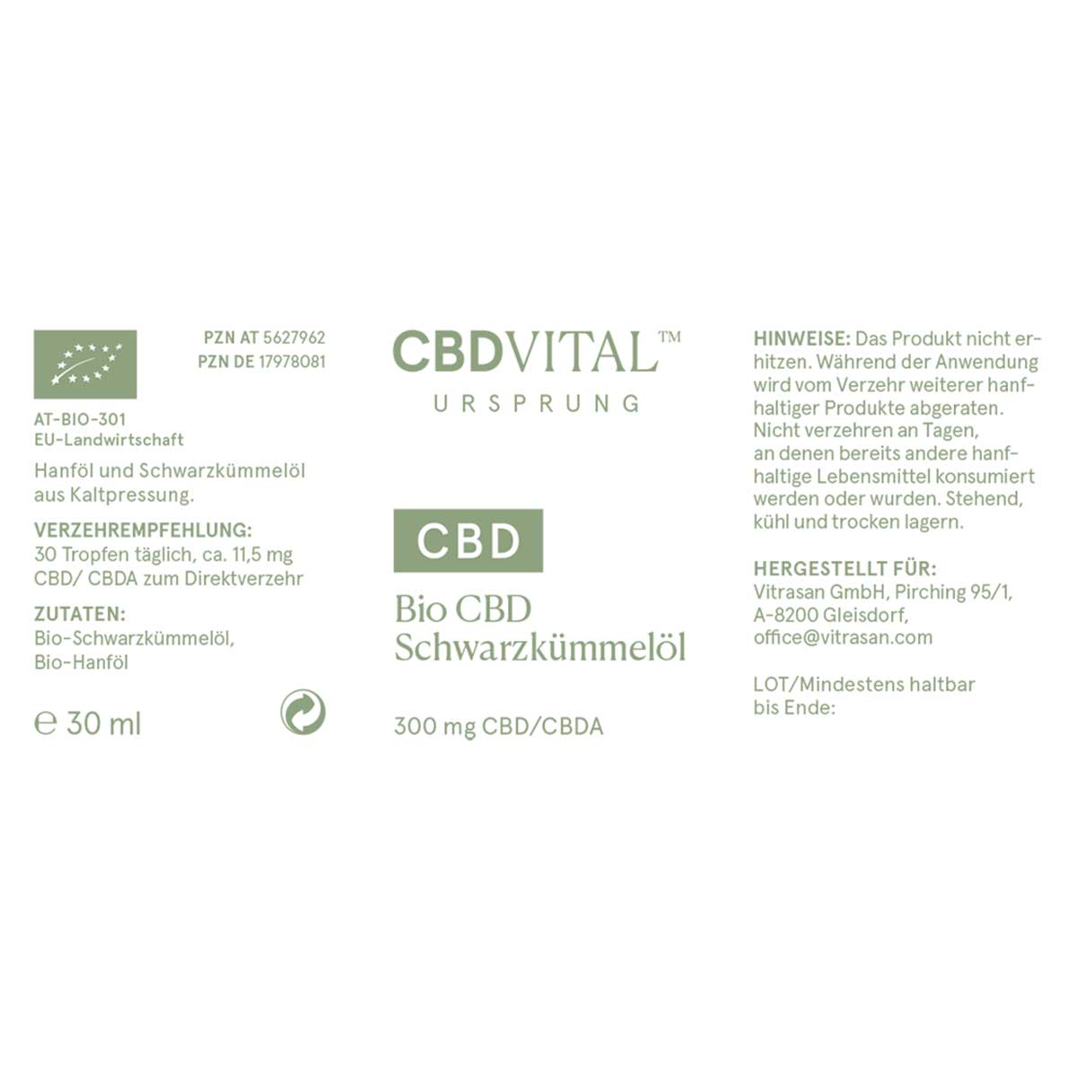 CBD Vital CBD Öl Ursprung Schwarzkümmelöl