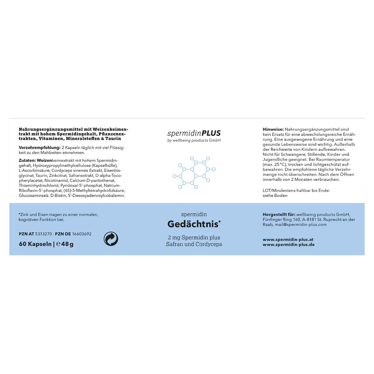 spermidinPLUS Spermidin Kapseln Gedächnis