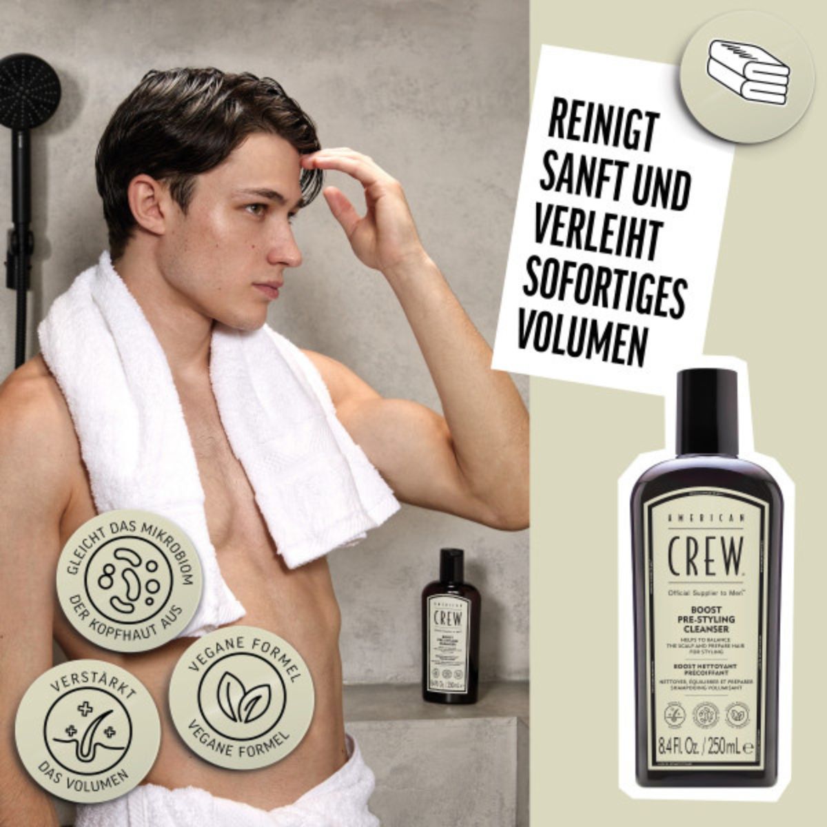 American Crew Hair Care & Body Boost Pre-Styling Shampoo