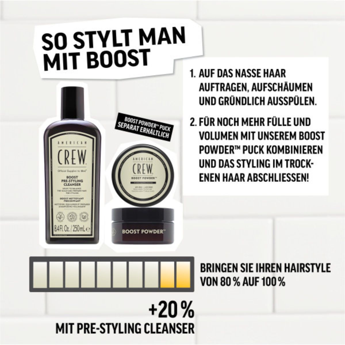 American Crew Hair Care & Body Boost Pre-Styling Shampoo