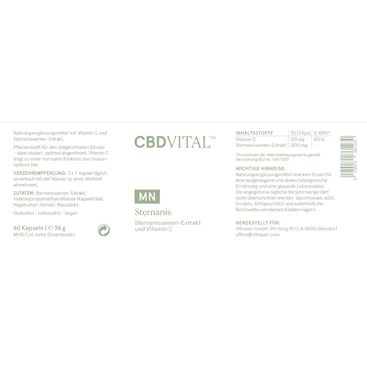 CBD Vital CBD Kapseln Sternanis 60 Stk.