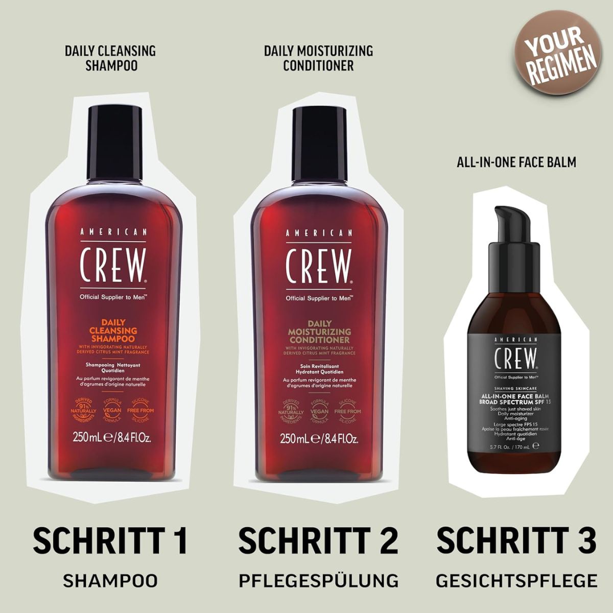 American Crew Hair Care & Body Daily Cleansing Shampoo