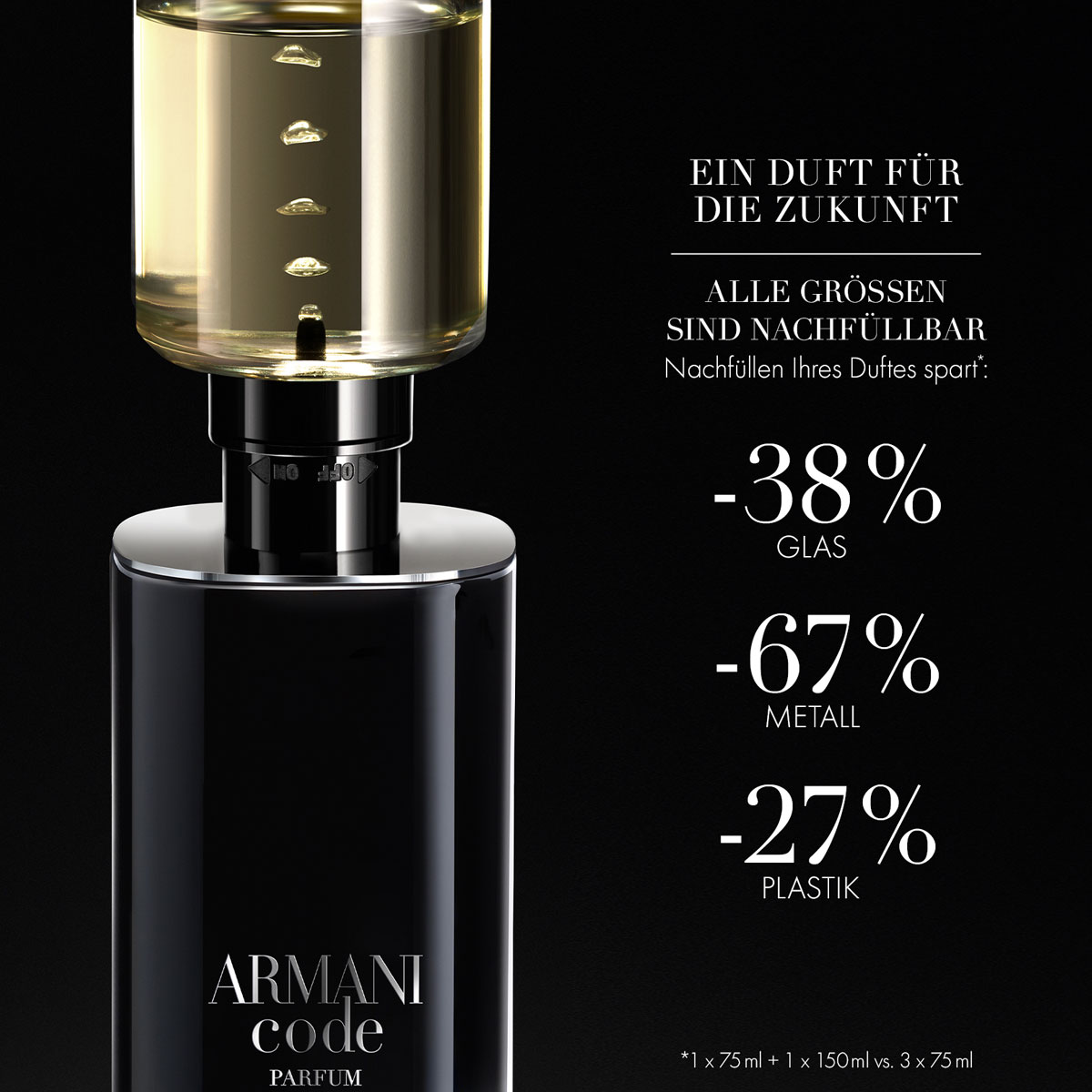 Armani Code Homme Parfum - nachfüllbar
