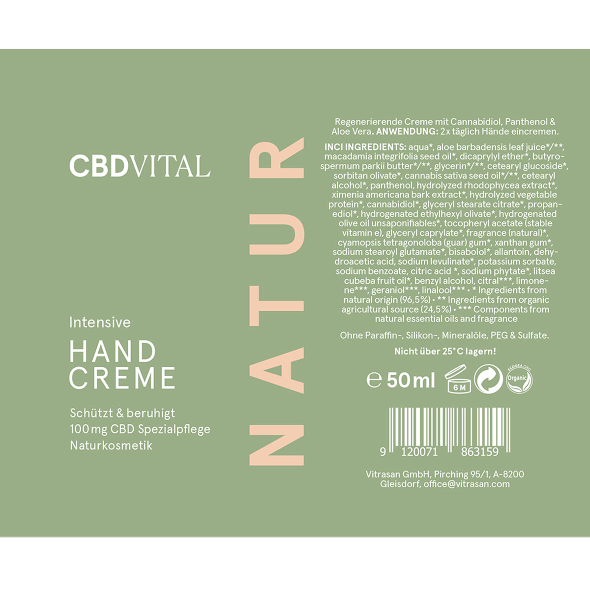 CBD Vital CBD Bio Kosmetik Handcreme