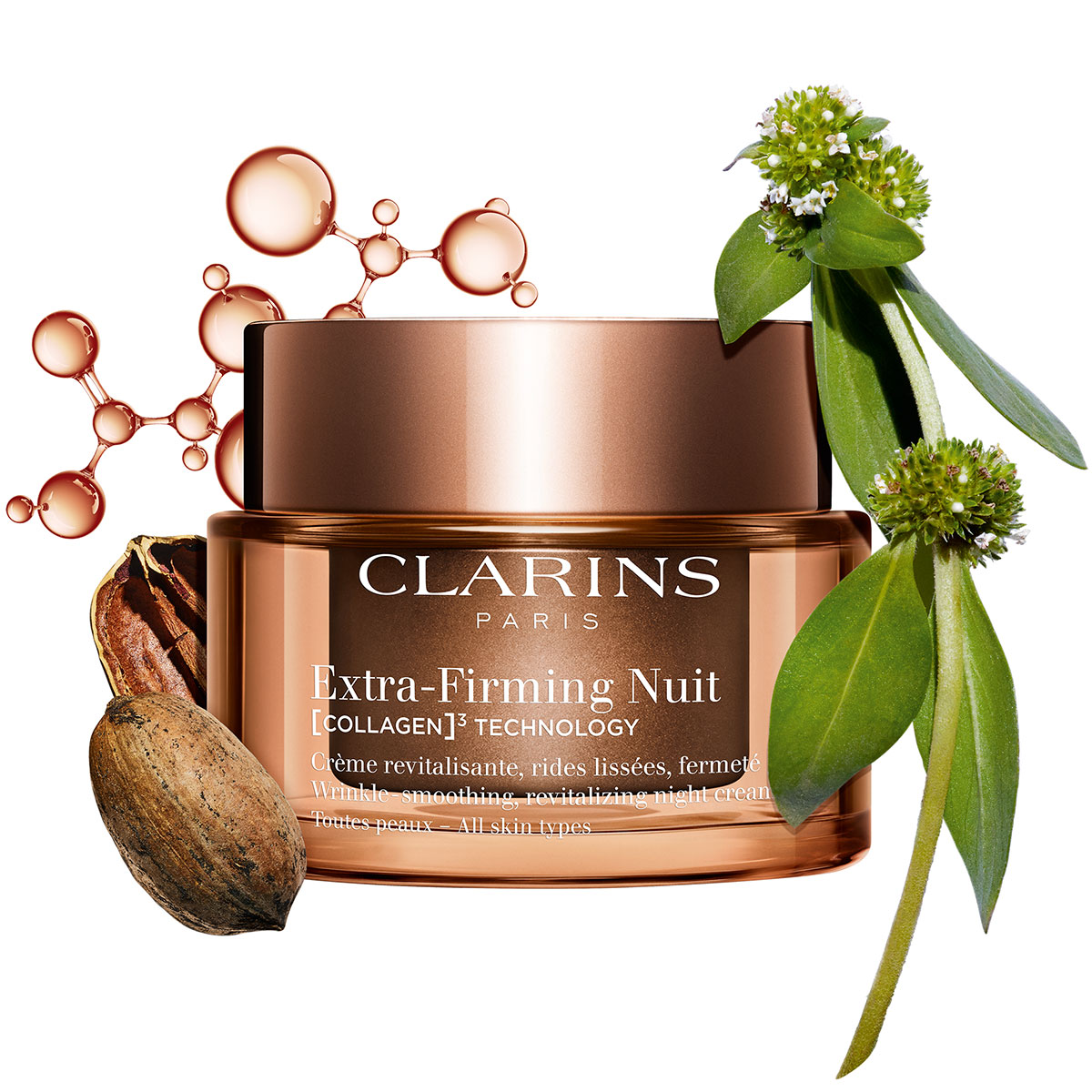 Clarins Extra-Firming Nuit Collagen Technology Night Cream - All Skin Types refillable