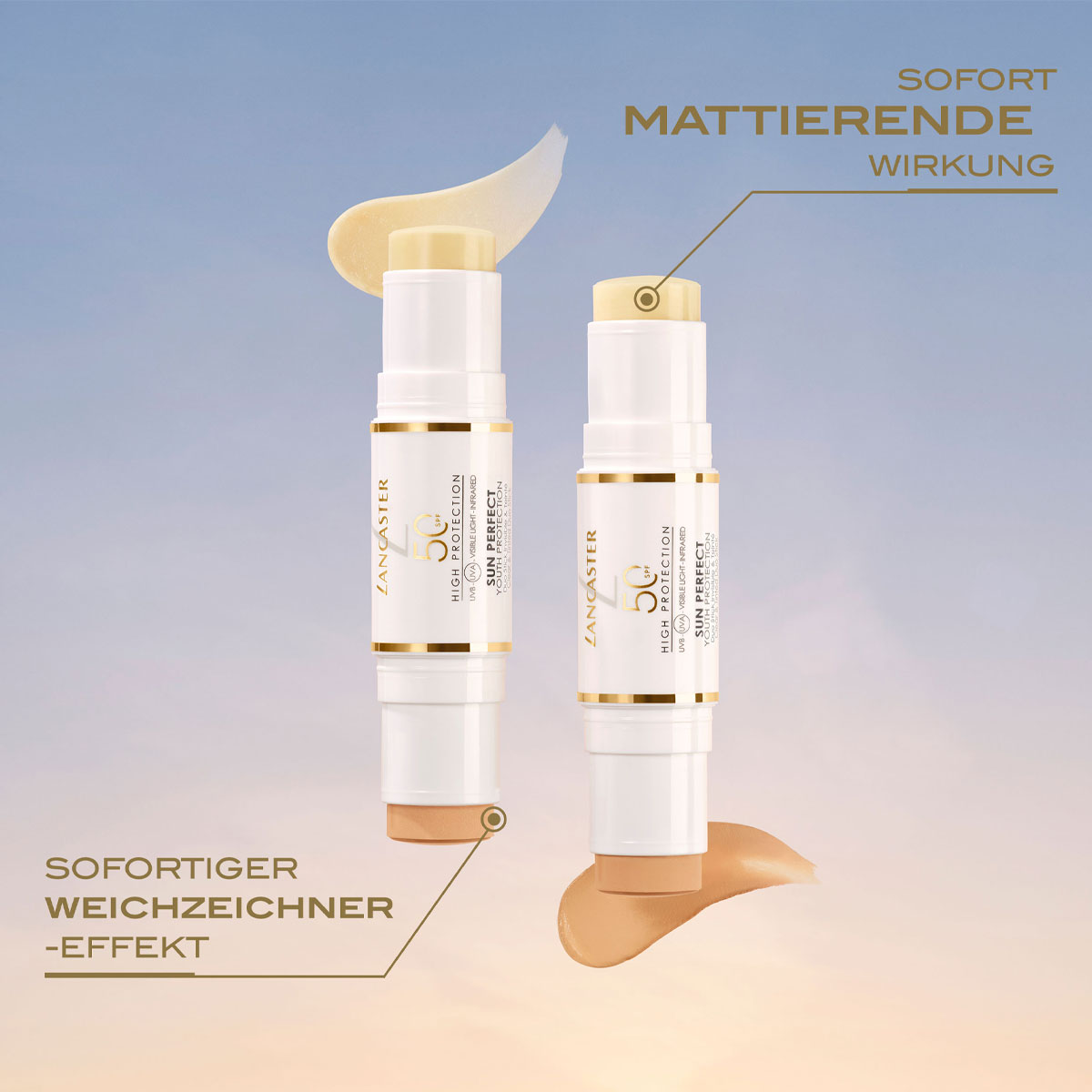 Lancaster Sun Perfect Sun Clear & Tinted Stick SPF50