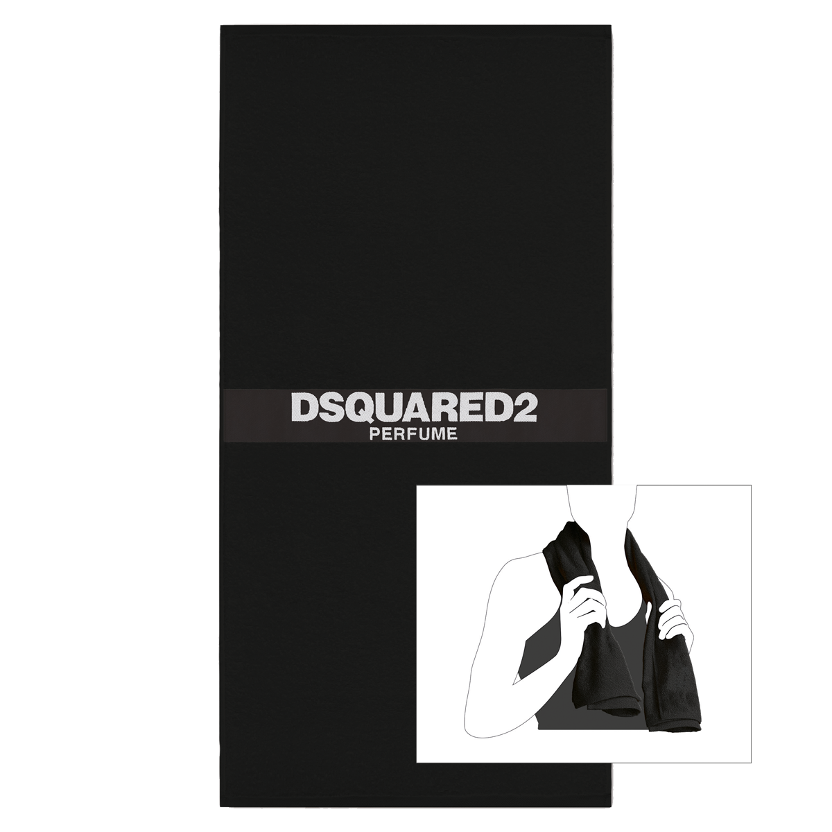 Dsquared2 Geschenk: Black Gym Towel for Man