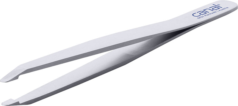 Canal Pinzetten Haarpinzette runde Spitze rostfrei, satin